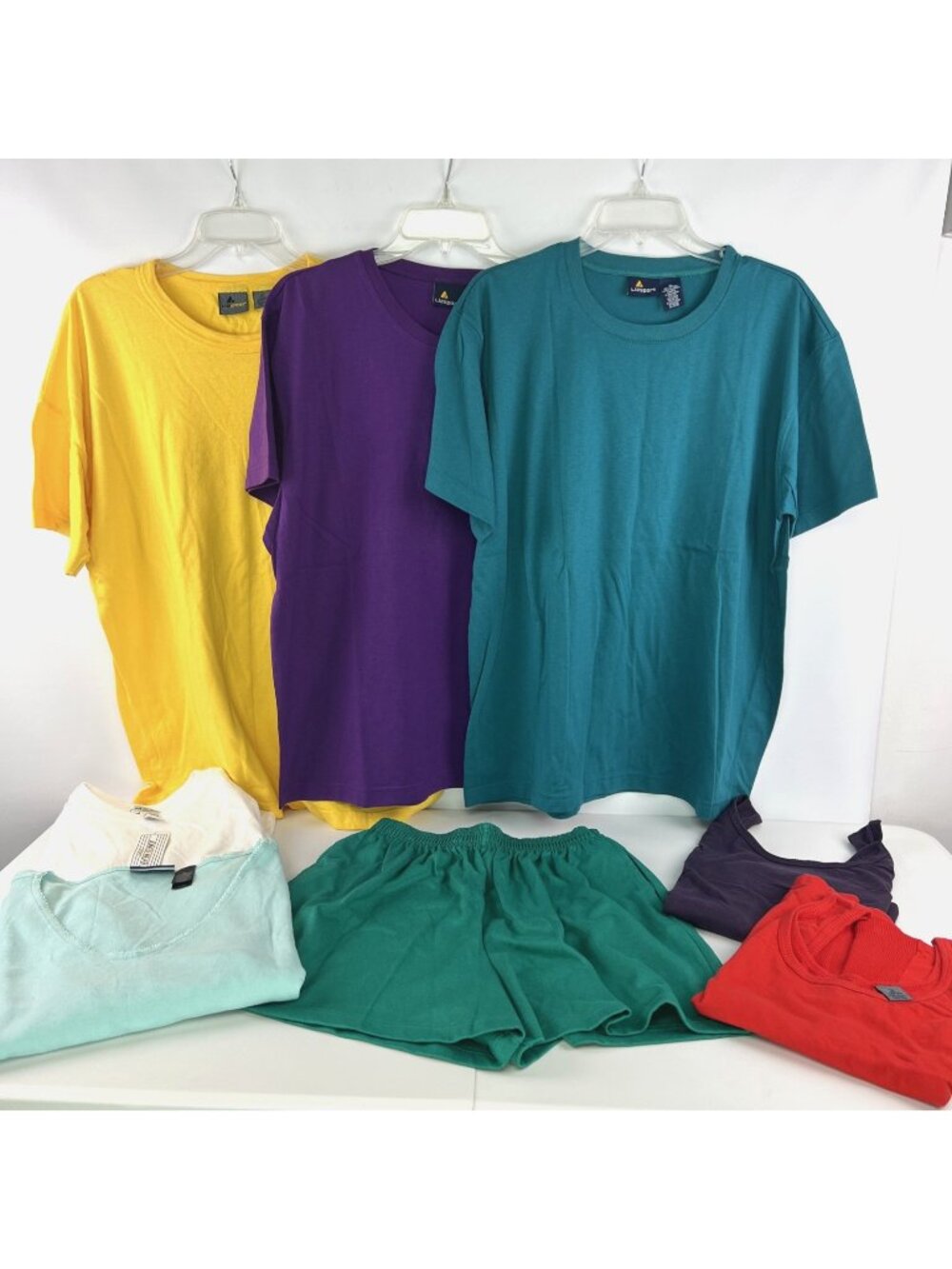 Lot of 8 XL L Vtg Womens Clothing 7 Tops 1 Shorts Colorful 80s 90s Liz Claiborne